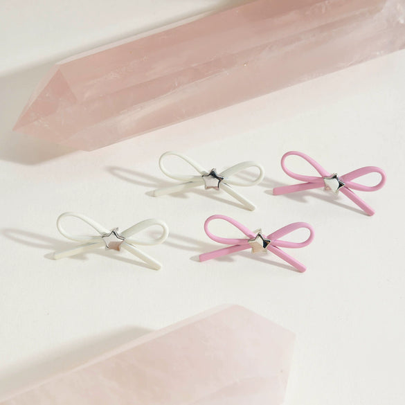 Jewelry Stainless Steel Bow Electroplating Earrings