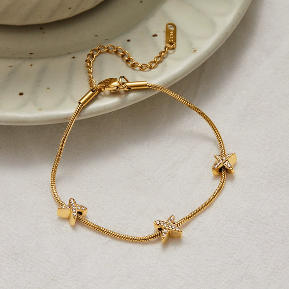 Jewelry Stainless Steel Bracelet Classic Style With Diamonds Electroplating Letters Numbers Text Pattern For Women