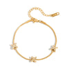 Jewelry Stainless Steel Bracelet Classic Style With Diamonds Electroplating Letters Numbers Text Pattern For Women