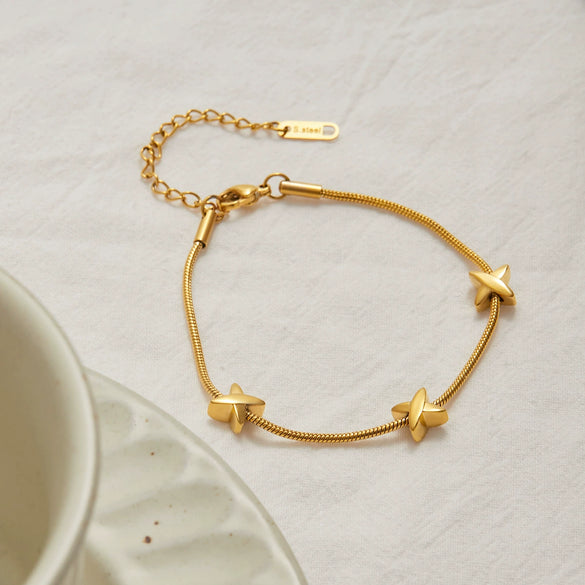 Jewelry Stainless Steel Bracelet Classic Style With Diamonds Electroplating Letters Numbers Text Pattern For Women