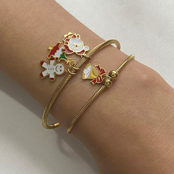 Jewelry Stainless Steel Bracelet Electroplating With Cartoon Characters For Women