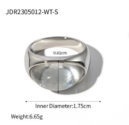 Jewelry Stainless Steel Bracelet Ring Earrings Geometric Electroplated