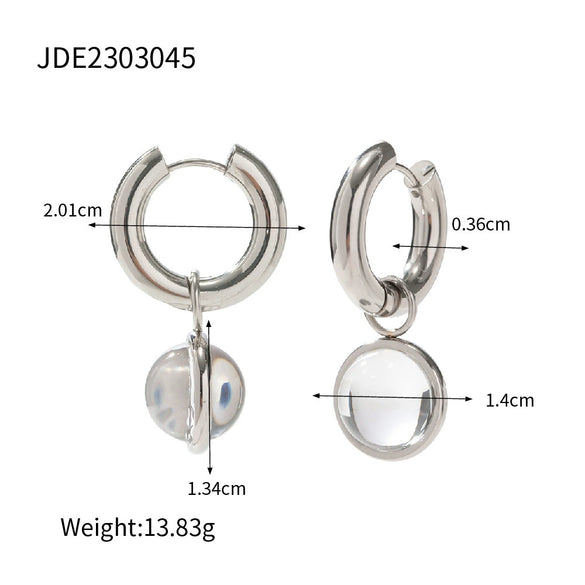 Jewelry Stainless Steel Bracelet Ring Earrings Geometric Electroplated
