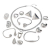 Jewelry Stainless Steel Bracelet Ring Earrings Geometric Electroplated