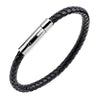 Jewelry Stainless Steel Button Bracelet Cowhide Woven Constellation Pattern Unisex