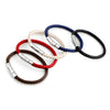Jewelry Stainless Steel Button Bracelet Cowhide Woven Constellation Pattern Unisex