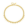 Jewelry Stainless Steel Chain With Gold Bead Pendant Electroplating Fashion Simple Design For Women