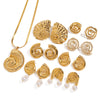 Jewelry Stainless Steel Conch Geometric Electroplated
