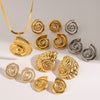 Jewelry Stainless Steel Conch Geometric Electroplated
