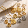 Jewelry Stainless Steel Conch Geometric Electroplated