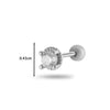 Jewelry Stainless Steel Copper Inlaid Zircon Heart Shaped Electroplated Women's Ear Bone Nail