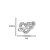 Jewelry Stainless Steel Copper Inlaid Zircon Heart Shaped Electroplated Women's Ear Bone Nail