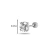 Jewelry Stainless Steel Copper Inlaid Zircon Heart Shaped Electroplated Women's Ear Bone Nail