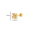 Jewelry Stainless Steel Copper Inlaid Zircon Heart Shaped Electroplated Women's Ear Bone Nail
