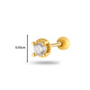 Jewelry Stainless Steel Copper Inlaid Zircon Heart Shaped Electroplated Women's Ear Bone Nail