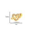 Jewelry Stainless Steel Copper Inlaid Zircon Heart Shaped Electroplated Women's Ear Bone Nail