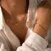 Jewelry Stainless Steel Cross Chain And Bracelet With Geometric Pattern And Electroplating Style For Women