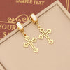 Jewelry Stainless Steel Cross Earrings With Full Diamond Electroplating For Women