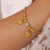 Jewelry 316L Stainless Steel Double Heart Geometric Electroplating Women's Soft Snake Bracelet