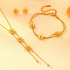 Jewelry Stainless Steel Double Layer Chrysanthemum With Love Water Drops Bell Pattern For Women