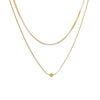 Jewelry Stainless Steel Doublelayer Overlapping Necklace With Zircon Geometric Minimalist Highend Light Luxury Electroplating For Women