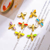 Jewelry Stainless Steel Dragonfly Pendant Electroplating Accessories For Bracelet Necklace Earrings