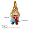 Jewelry 316L Stainless Steel Dripping Oil Cartoon Characters Bracelet Pendant