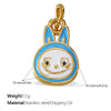Jewelry 316L Stainless Steel Dripping Oil Cartoon Characters Bracelet Pendant