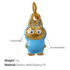 Jewelry 316L Stainless Steel Dripping Oil Cartoon Characters Bracelet Pendant