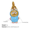 Jewelry 316L Stainless Steel Dripping Oil Cartoon Characters Bracelet Pendant