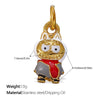 Jewelry 316L Stainless Steel Dripping Oil Cartoon Characters Bracelet Pendant