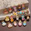Jewelry 316L Stainless Steel Dripping Oil Cartoon Characters Bracelet Pendant