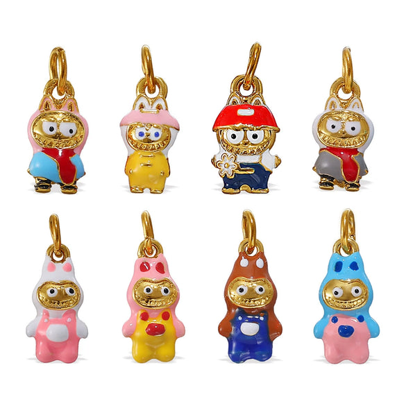 Jewelry 316L Stainless Steel Dripping Oil Cartoon Characters Bracelet Pendant