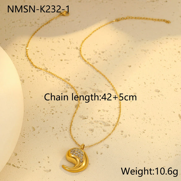 Jewelry Stainless Steel Dropshaped Geometric 18K Gold Plated