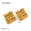 Jewelry Stainless Steel Earrings Electroplating Geometric Wave Design Women's