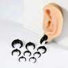 Jewelry Stainless Steel Electroplated Black Ushaped Nose Ring And Ear Expander Piercing