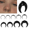 Jewelry Stainless Steel Electroplated Black Ushaped Nose Ring And Ear Expander Piercing