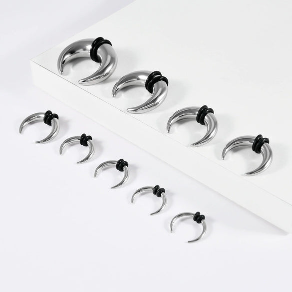 Jewelry Stainless Steel Electroplated Black Ushaped Nose Ring And Ear Expander Piercing