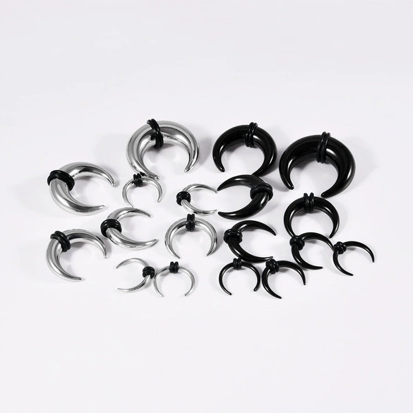 Jewelry Stainless Steel Electroplated Black Ushaped Nose Ring And Ear Expander Piercing