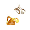 Jewelry Stainless Steel Exaggerated Asymmetrical Heart Shape Ring Electroplating Natural Style Unisex