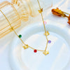 Jewelry Stainless Steel Faceted Beaded Butterfly Pendant Electroplated Highend Cold Style Necklace For Women