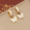 Jewelry Stainless Steel Fashion Butterfly Heart Earrings Electroplated