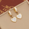 Jewelry Stainless Steel Fashion Butterfly Heart Earrings Electroplated