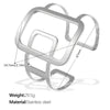 Jewelry 316L Stainless Steel Fashion Irregular Opening Asymmetric Bracelet Electroplating
