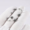 Jewelry Stainless Steel Flower Shaped Bent Rod Internal Thread Navel Nail Straight Rod Ear Bone Nail Piercing With Polish Design