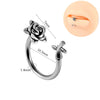 Jewelry Stainless Steel Flower Shaped Bent Rod Internal Thread Navel Nail Straight Rod Ear Bone Nail Piercing With Polish Design