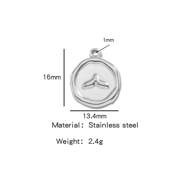 Jewelry Stainless Steel Fourleaf Clover Pendant Electroplating Accessories Including Heart Star Butterfly Cross Shapes
