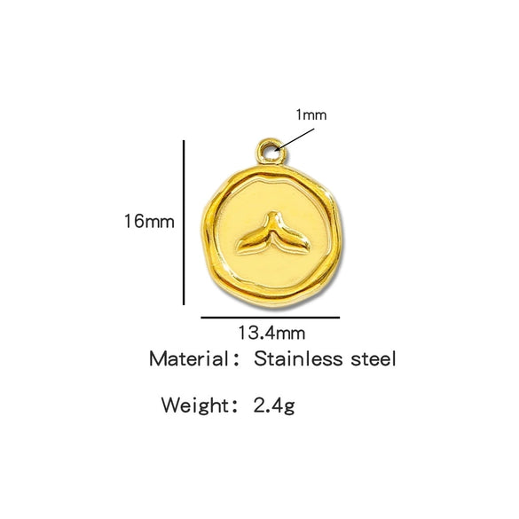 Jewelry Stainless Steel Fourleaf Clover Pendant Electroplating Accessories Including Heart Star Butterfly Cross Shapes