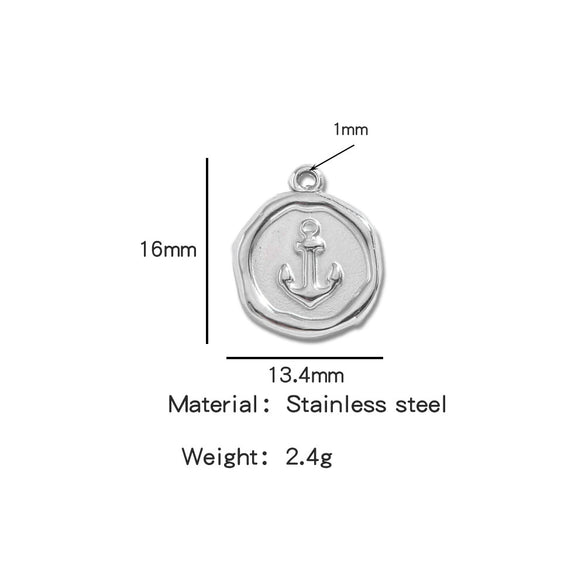 Jewelry Stainless Steel Fourleaf Clover Pendant Electroplating Accessories Including Heart Star Butterfly Cross Shapes