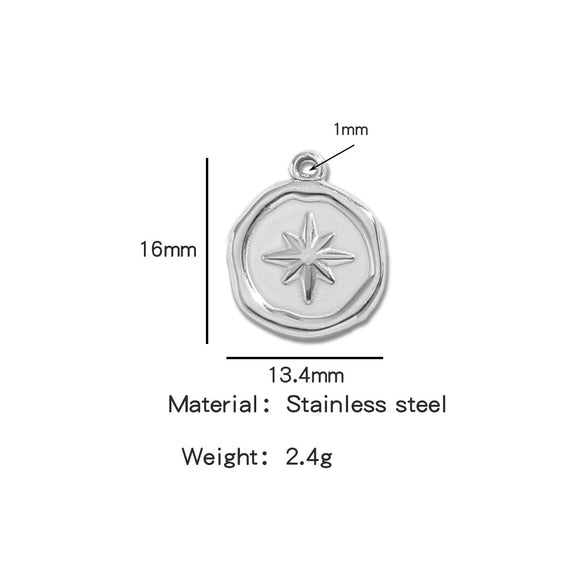 Jewelry Stainless Steel Fourleaf Clover Pendant Electroplating Accessories Including Heart Star Butterfly Cross Shapes